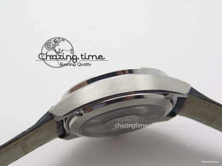 0410 Elegant Globemaster Master Chronometer SS V6F Best Edition Black Dial On Black Leather Strap A 8268